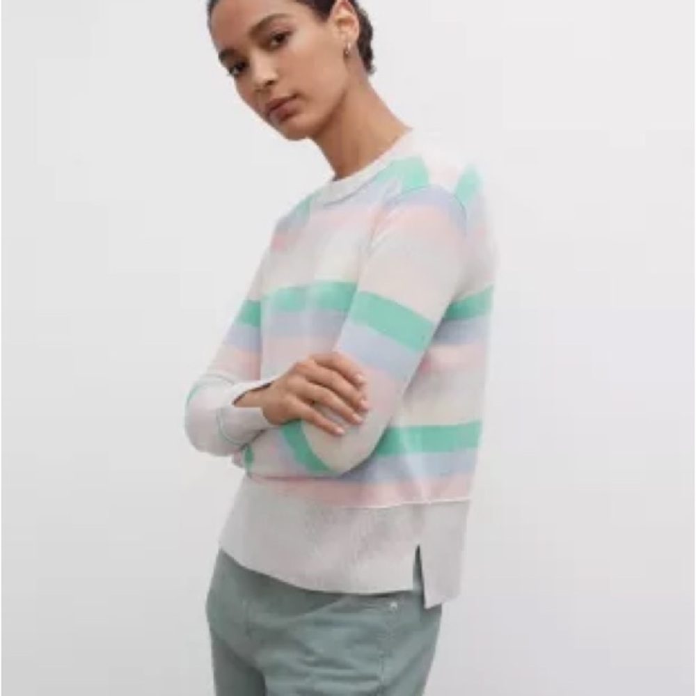 Club Monaco Striped Pastel Sweater